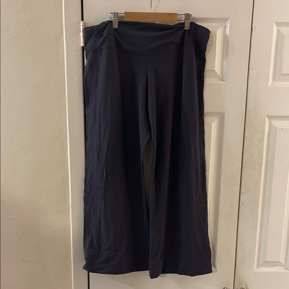 Adidas Athletic Wide Leg Pants Size XL In Black